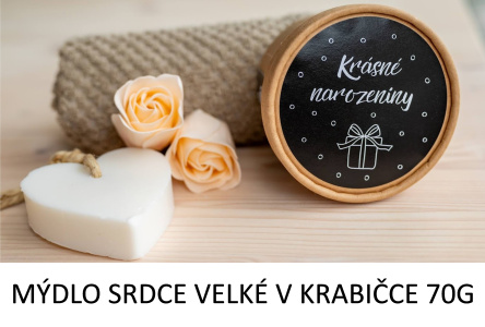 MÝDLO SRDCE VELKÉ V KRABIČCE 70G