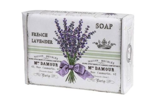 MÝDLO 200g FRENCH LAVENDER (levandule) v dárkovém balení / 16ks v balení