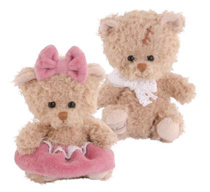 BK CUPCAKES TB BOY medvěd s mašlí na krku (10 cm) Bukowski Design