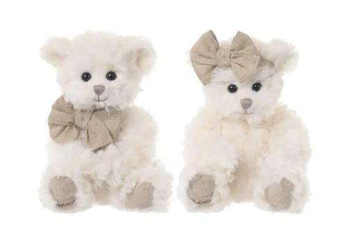 BK LITTLE EMMA  -  medvídek světlý s mašlí na hlavě  (25 cm)  Bukowski Design