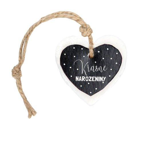 MÝDLO srdce velké 70 g Krásné narozeniny (černá kartička) SOAP and GIFTS BV - bal. po 5 ks