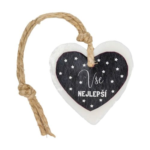 MÝDLO srdce velké 70 g Vše nejlepší (černá kartička) SOAP and GIFTS BV - bal. po 5 ks
