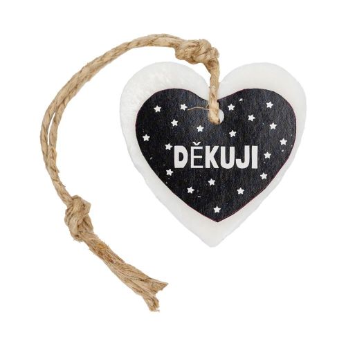 MÝDLO srdce velké 70 g Děkuji (černá kartička)SOAP and GIFTS BV - bal. po 5 ks