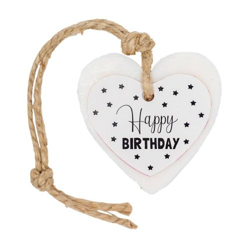MÝDLO srdce velké 70 g Happy Birthday (bílá kartička) SOAP and GIFTS BV - bal. po 5 ks