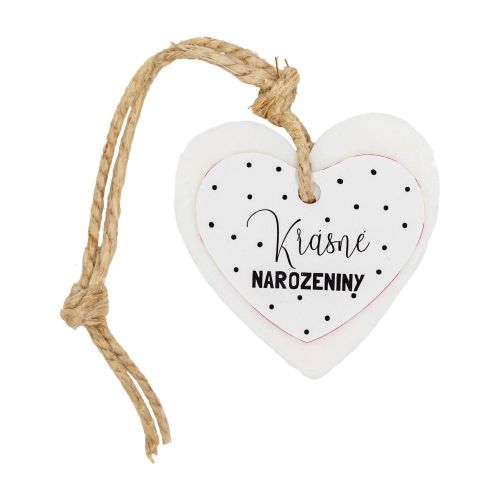 MÝDLO srdce velké 70 g Krásné narozeniny (bílá kartička) SOAP and GIFTS BV - bal. po 5 ks