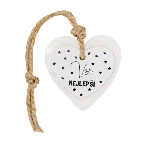 MÝDLO srdce velké 70 g Vše nejlepší (bílá kartička) SOAP and GIFTS BV - bal. po 5 ks
