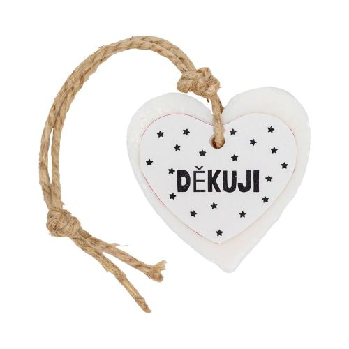 MÝDLO srdce velké 70 g Děkuji (bílá kartička) SOAP and GIFTS BV - bal. po 5 ks