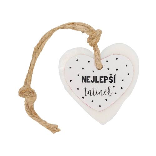 MÝDLO srdce velké 70 g Nejlepší tatínek (bílá kartička) SOAP and GIFTS BV - bal. po 5 ks