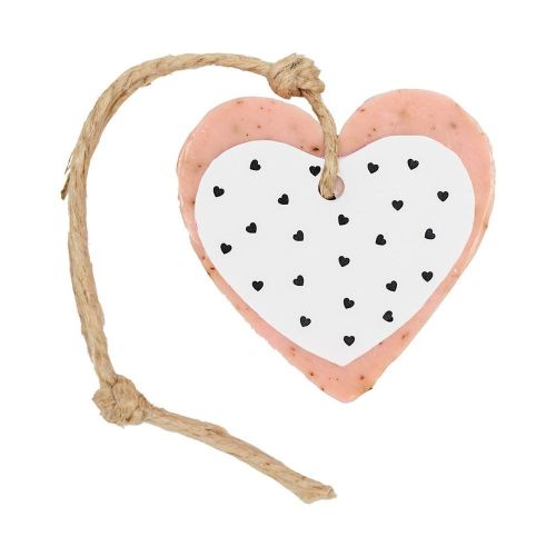 MÝDLO srdce velké 70 g bez textu (bílá kartička) SOAP and GIFTS BV - bal. po 5 ks