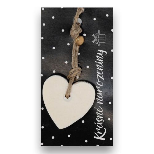 MÝDLO srdce malé 10 g Krásné narozeniny (černá kartička) SOAP and GIFTS BV - bal. po 6 ks