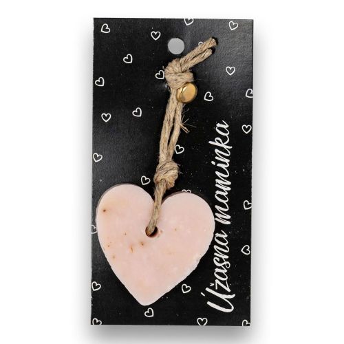 MÝDLO srdce malé 10 g Úžasná maminka (černá kartička) SOAP and GIFTS BV - bal. po 6 ks