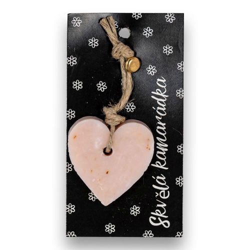 MÝDLO srdce malé 10 g Skvělá kamarádka (černá kartička) SOAP and GIFTS BV - bal. po 6 ks