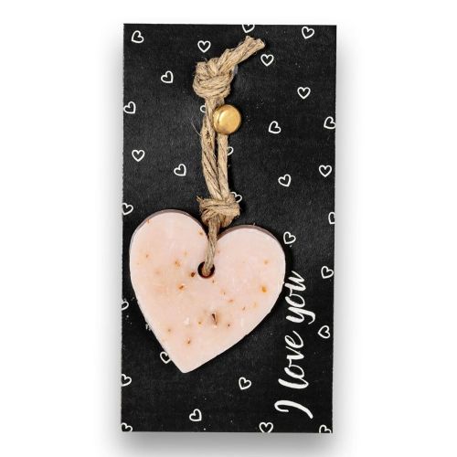 MÝDLO srdce malé 10 g I love you (černá kartička) SOAP and GIFTS BV - bal. po 6 ks