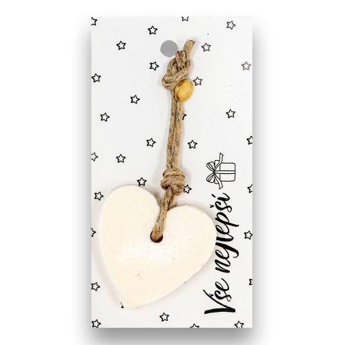 MÝDLO srdce malé 10 g Vše nejlepší (bílá kartička) SOAP and GIFTS BV - bal. po 6 ks