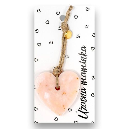 MÝDLO srdce malé 10 g Úžasná maminka (bílá kartička) SOAP and GIFTS BV - bal. po 6 ks