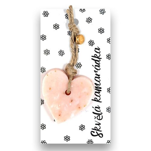 MÝDLO srdce malé 10 g Skvělá kamarádka (bílá kartička) SOAP and GIFTS BV - bal. po 6 ks