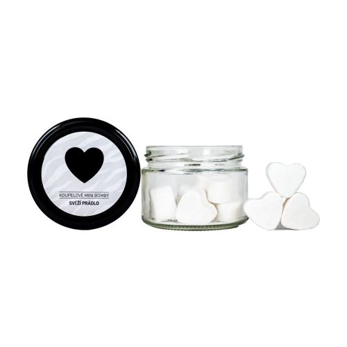 MINI KOUPELOVÉ BOMBY ŠUMIVÉ Srdíčko 100 g ve skleněné dóze SOAP and GIFTS BV - po 1 ks