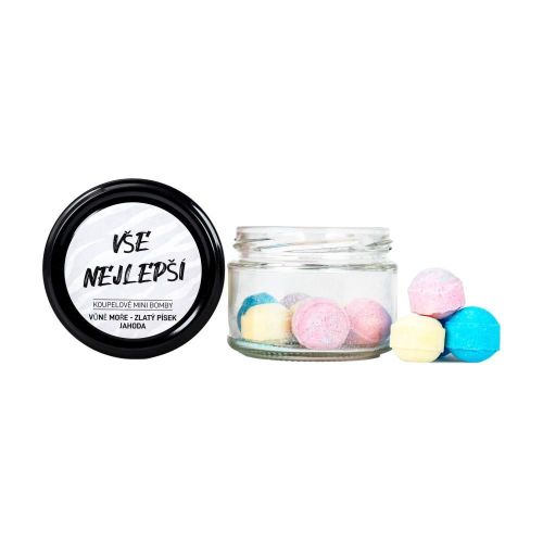 MINI KOUPELOVÉ BOMBY ŠUMIVÉ Vše nejlepší 100 g  SOAP and GIFTS BV -obj.po 1 ks