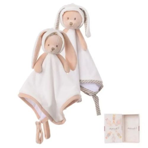 BK MELISSA BABY RUG muchláček medvěd růžové uši (30cm) s dárkovým boxem Bukowski Design