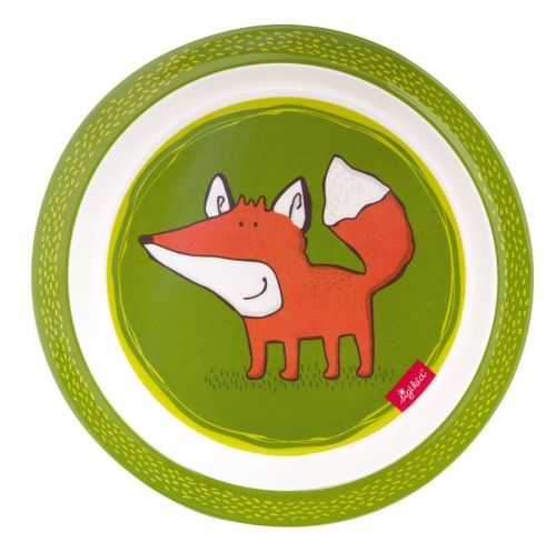 Melamin baby talířek FOREST FOX liška se silikonem (21,5cm) sigikid