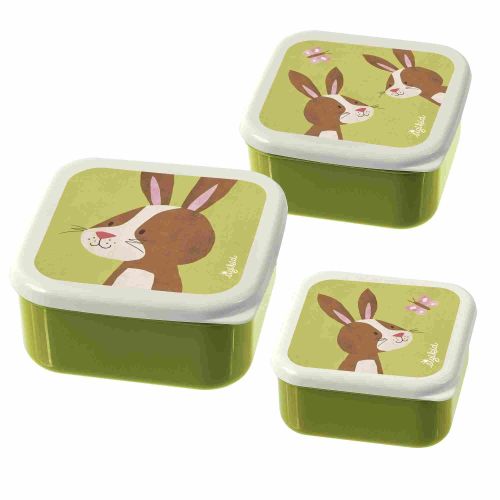 Zajíc Set 3x box na svačinu (12x12x6 cm) sigikid