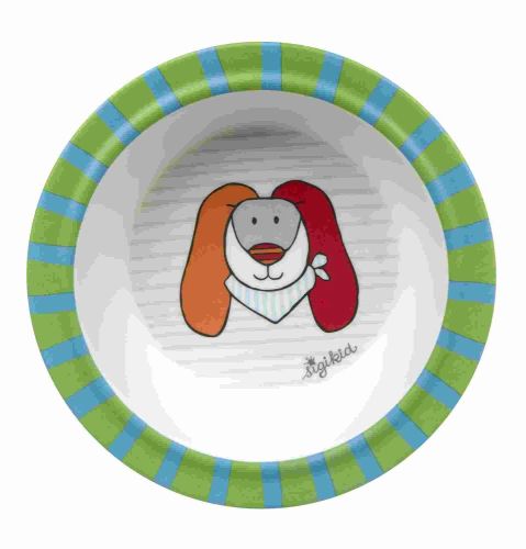 Melamin baby mistička RINGEL DINGEL zajíc se silikonem (15,5 cm) sigikid