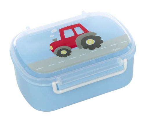 Traktor červený box na svačinu (17x11x7 cm)  sigikid