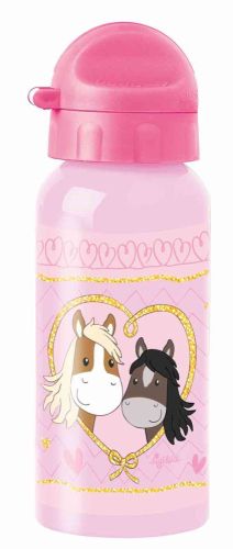 Lahvička z nerezové oceli na pití PONNY LOVE  (400 ml)  Sigikid