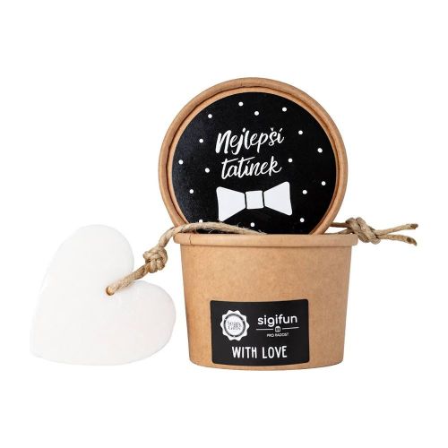 MÝDLO srdce velké v krabičce 70 g Nejlepší tatínek (černá etiketa) SOAP and GIFTS BV