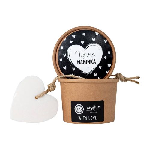 MÝDLO srdce velké v krabičce 70 g Úžasná maminka (černá etiketa) SOAP and GIFTS BV