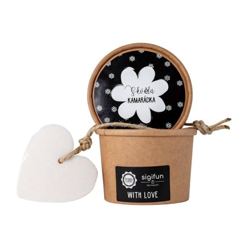 MÝDLO srdce velké v krabičce 70 g Skvělá kamarádka (černá etiketa) SOAP and GIFTS BV