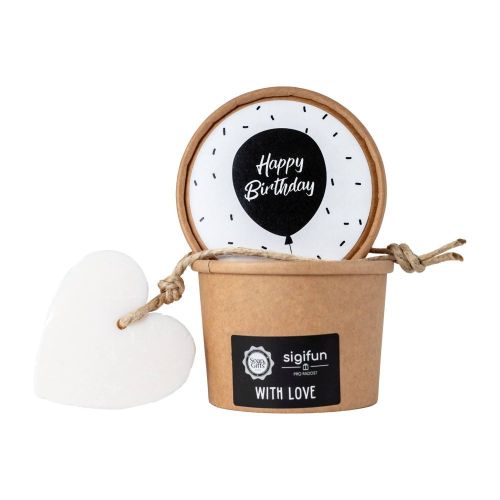 MÝDLO srdce velké v krabičce 70 g Happy Birthday (bílá etiketa) SOAP and GIFTS BV