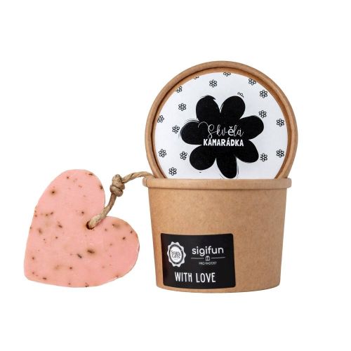 MÝDLO srdce velké v krabičce 70 g Skvělá kamarádka (bílá etiketa) SOAP and GIFTS BV