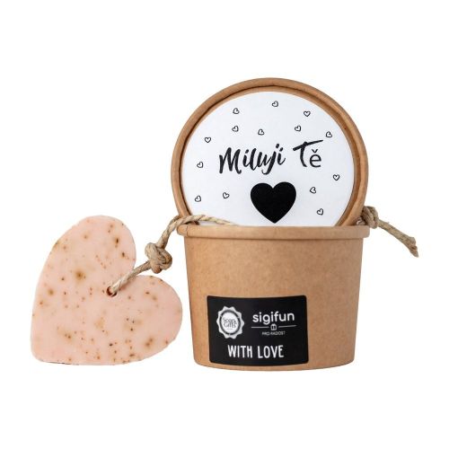 MÝDLO srdce velké v krabičce 70 g Miluji Tě (bílá etiketa)SOAP and GIFTS BV