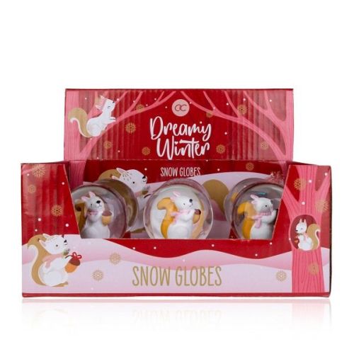 Sněžítko/Těžítko DREAMY WINTER s postavou veverky, cca 6 cm ACCENTRA