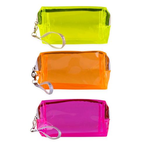 TAŠKA kosmetická průhledná NEON, 3 neonové barvy, rozměry 18x7x10cm NOVINKA ACCENTRA