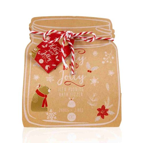 FIZZER 2x80g HOLLY JOLLY v dárkovém papíru