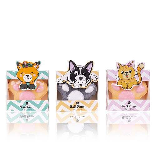 FIZZER 60g BEST FRIENDS ve tvaru tlapky 3 motivy  ACCENTRA