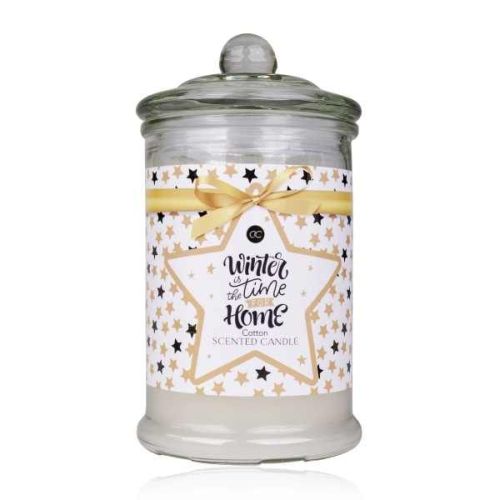Vonná svíčka 230g WINTER MAGIC ve skle s víčkem  ACCENTRA