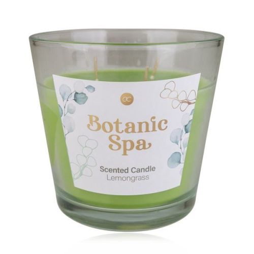 VONNÁ SVÍČKA velká se třemi knoty 570g BOTANIC SPA ve skle, 13,5 x 12,5 cm  ACCENTRA