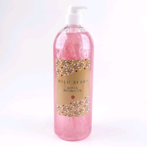 GEL koupelový/sprchový 1000 ml s pumpičkou  BERRY CHRISTMAS vůně: vanilka-růže ACCENTRA
