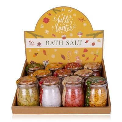 SŮL do koupele  125g HELLO WINTER v malé skleničce s korkovým uzávěrem  ACCENTRA