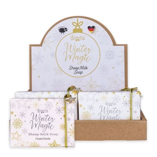 MÝDLO 100g ručně vyráběné z ovčího mléka WINTER MAGIC v papírovém obalu ACCENTRA