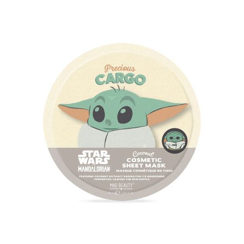 MASKA na obličej zjemňující textilní 25ml Star Wars Grogu / Mandalorian The Child NOVINKA MAD BEAUTY