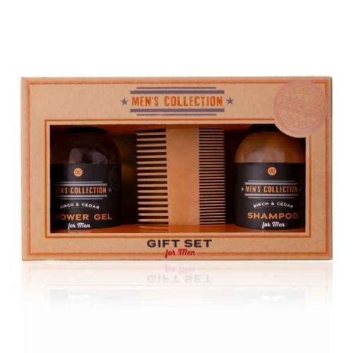 SET koupelový MEN´S COLLECTION v dárkové papírové krabičce (dřevěný hřeben)  ACCENTRA