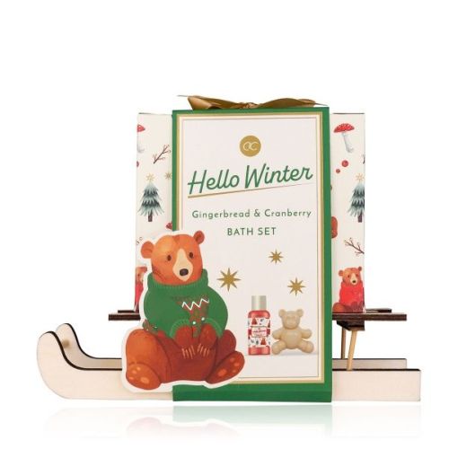 SET koupelový  HELLO WINTER na dřevěných saních  ACCENTRA