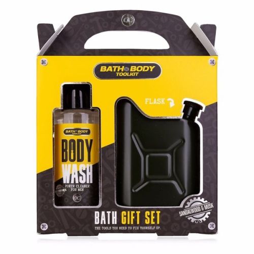 SET koupelový BATH and BODY TOOLKIT v dárkovém balení s nerez placatkou (115ml) ACCENTRA
