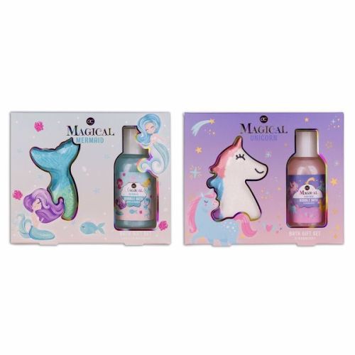 SET koupelový MAGICAL UNICORN and MERMAID v dárkovém balení, 2 motivy ACCENTRA