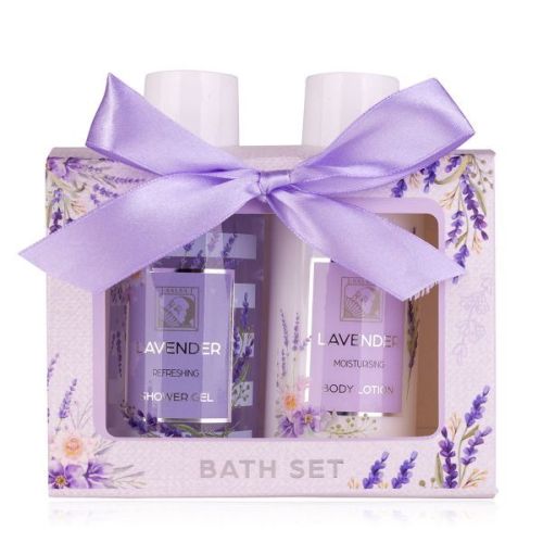 SET koupelový LAVENDER v dárkové krabičce, vč. 100ml gel sprchový, 100ml mléko tělové SALSA