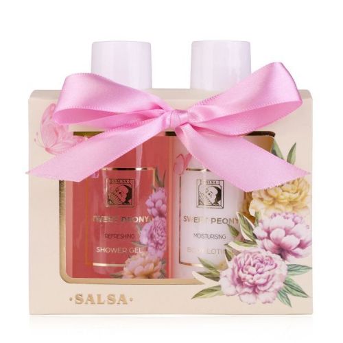 SET koupelový SWEET PEONY v papírové dárkové krabičce SALSA
